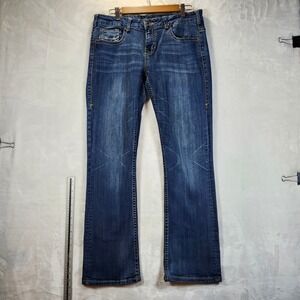 Cowgirl Tuff Co Womens Bootcut Jeans Medium Wash Stretch Denim W32 L33